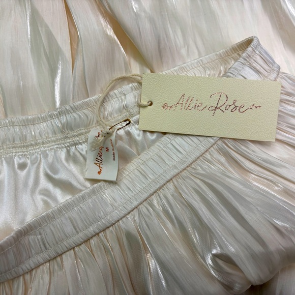 Cream Midi A-Line Skirt for Weddings - Picture 4 of 4